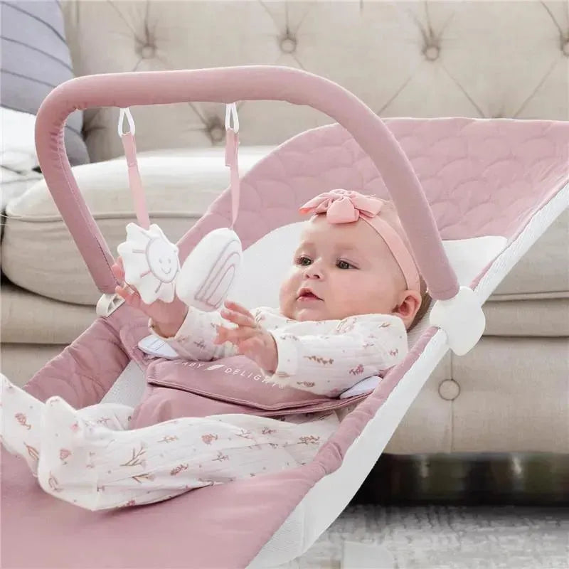 Baby Delight - Alpine Deluxe Portable Bouncer, 0-6 months, Organic Rose Image 3