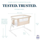 Baby Delight - Beside Me Dreamer Bassinet, 6-Position Height Adjustment, Organic Oat Image 2