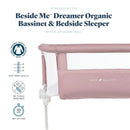 Baby Delight - Beside Me Dreamer Bassinet, 6-Position Height Adjustment, Organic Rose Image 3