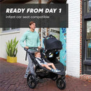 Baby Jogger - Summit X3 Jogging Double Stroller, Midnight Black Image 4