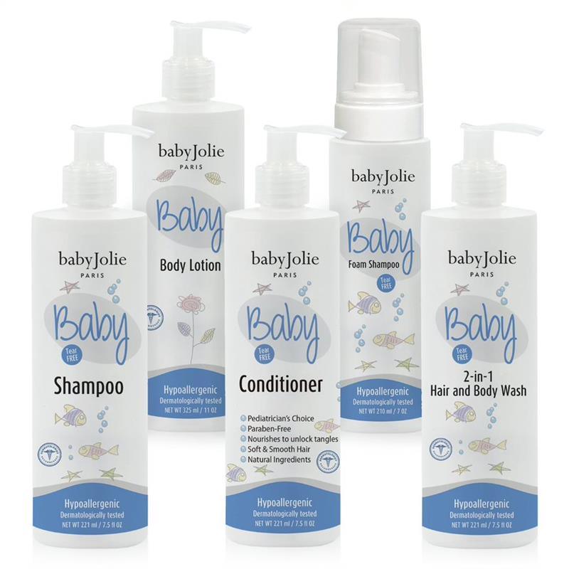 Baby Jolie - Baby Bath Bundle (Shampoo, Body Lotion, Conditioner, Foam Shampoo & 2 In1 Hair And Body Wash) Image 1