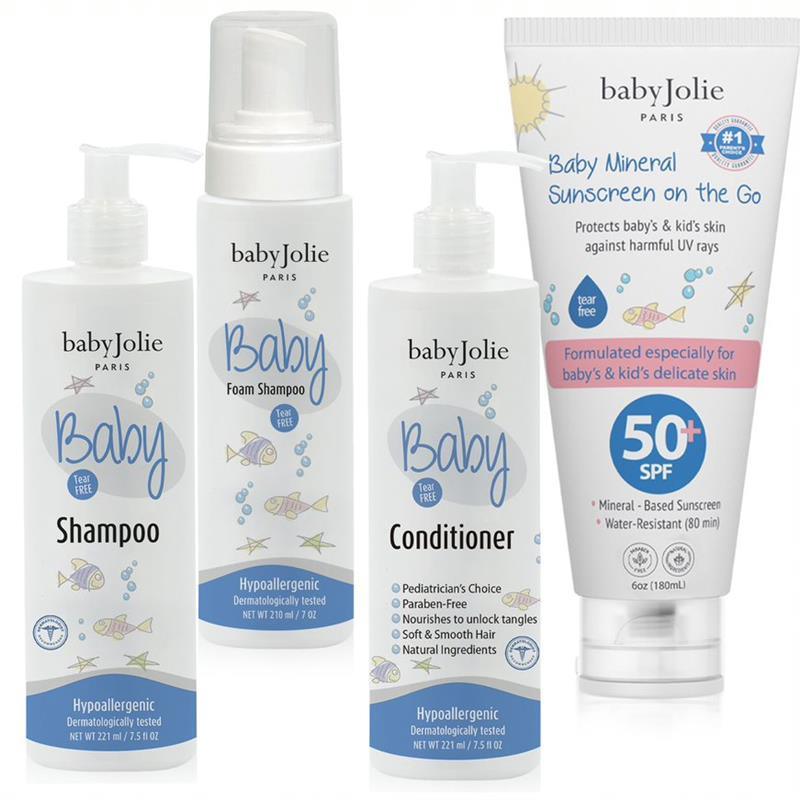 Baby Jolie - Baby Vacation Full Bundle (Shampoo, Conditioner, Foam Shampoo & Sunscreen) Image 1