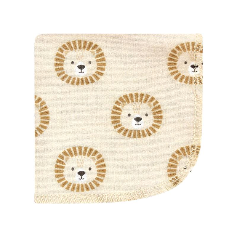 Baby Vision 10Pk Flannel Washcloth, Brave Lion Image 3