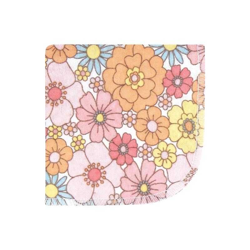 Baby Vision 10Pk Flannel Washcloth, Peace Love & Flowers Image 3