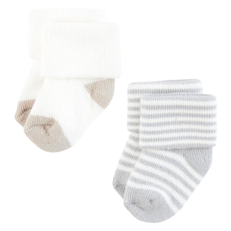 Baby Vision 10Pk Organic Terry Socks 10Pk, Neutral Stripes Image 4