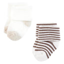 Baby Vision 10Pk Organic Terry Socks 10Pk, Neutral Stripes Image 7