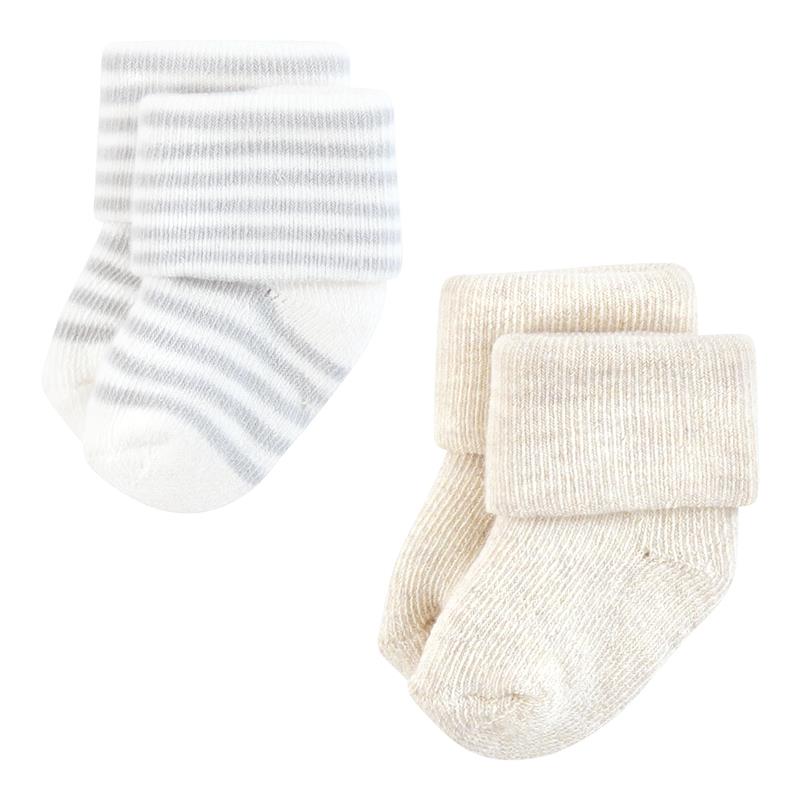 Baby Vision 10Pk Organic Terry Socks, Soft Pink Dot Stripe Image 4