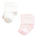 Baby Vision 10Pk Organic Terry Socks, Soft Pink Dot Stripe Image 5