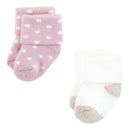 Baby Vision 10Pk Organic Terry Socks, Soft Pink Dot Stripe Image 6
