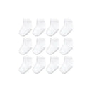 Baby Vision - 12Pk Baby Unisex Organic Non Skid Socks, White, 6/12M Image 1