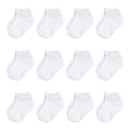Baby Vision 12Pk Girls Organic Cotton Casual Sock, White Image 1