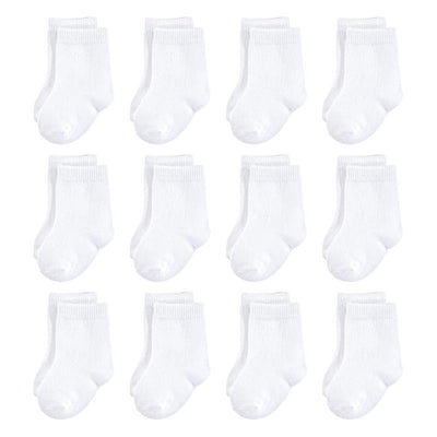 Baby Vision 12Pk Unisex Baby Organic Cotton Socks, White Image 1