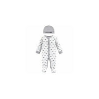 Baby Vision - 2Pc Baby Boy Sleep N Play and Cap Set, Preemie, Mustache Image 1