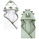 Baby Vision 2Pk Hooded Towel, Neutral Dino World Image 1