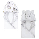 Baby Vision 2Pk Hooded Towel Neutral Safari World Image 1