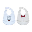 Baby Vision 2Pk Silicone Bibs, Charming & Handsome Image 1
