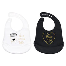Baby Vision - 2Pk Silicone Bibs One Size Latte Image 1