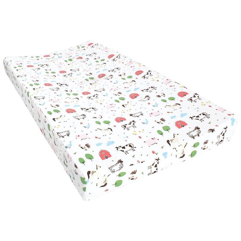 Baby Vision 2Pk Unisex Baby Cotton Changing Pad Cover, Girl Farm Animals, One Size Image 3