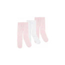 Baby Vision - 3Pk Baby Girl Nylon Tights, Pink/White Image 1