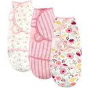 Baby Vision - 3Pk Baby Girl Organic Swaddle Wraps, Botanical, 0/3M Image 1