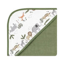 Baby Vision - 3Pk Hudson Baby Cotton Rich Hooded Towels, Safari Life Image 4