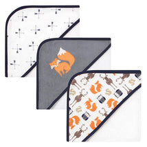 Baby Vision - 3Pk Hudson Baby Unisex Baby Cotton Rich Hooded Towels, Orange Fox Image 1