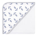 Baby Vision - 3Pk Hudson Baby Unisex Baby Cotton Rich Hooded Towels, Sailor Elephant Image 3