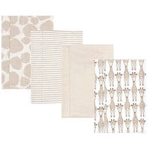 Baby Vision 4 Pk Cotton Flannel Burp Cloths, Giraffe, One Size Image 1