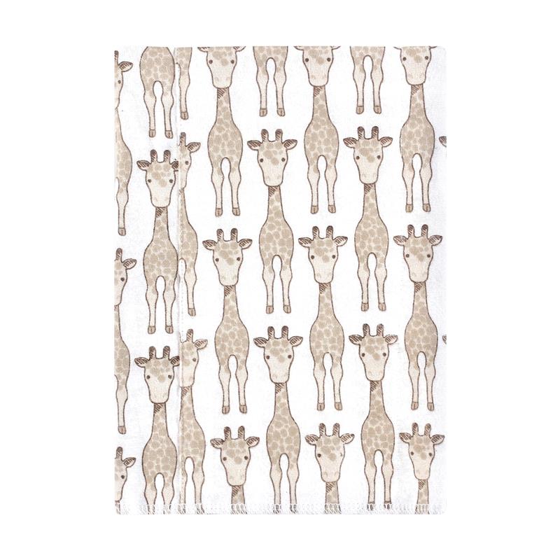 Baby Vision 4 Pk Cotton Flannel Burp Cloths, Giraffe, One Size Image 3
