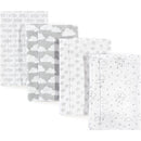 Baby Vision 4Pk Flannel Burp Cloth, Gray Clouds Image 1