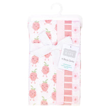 Baby Vision 4Pk Flannel Burp Cloths Happy Strawberries Image 2