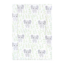 Baby Vision 4Pk Flannel Burp Cloths, Leafy Elephant Image 3