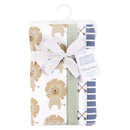 Baby Vision 4Pk Flannel Burp Cloths, Modern Lion Image 2