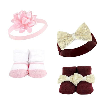 Baby Vision 4Pk Headband & Socks Flower Image 1