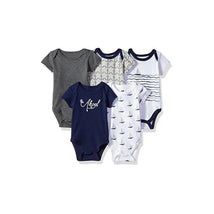 Baby Vision - 5Pk Baby Boy Bodysuits, Sailboat, 0/3M Image 1