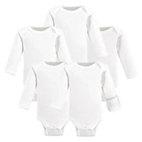 Baby Vision - 5Pk Baby Unisex Long Sleeve Bodysuit, Preemie, White Image 1