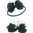 Baby Vision 6Pk Chiffon Bow Headband And Sock Set, Green Purple Image 4