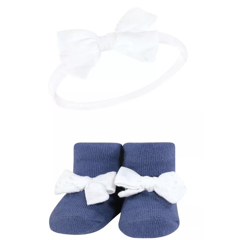 Baby Vision 6Pk Headband & Sock Set, Navy Gingham Image 5