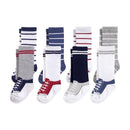 Baby Vision 8Pk Baby Baby Knee High Socks, Sneaker Blue Red Image 1