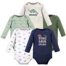 Baby Vision - Baby Boy Cotton Long-Sleeve Bodysuits 5Pk, Dinosaur Explorer Image 1