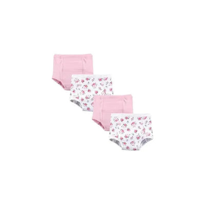 Baby Vision - Baby Girl 4Pk Cotton Training Pants, Floral Image 1