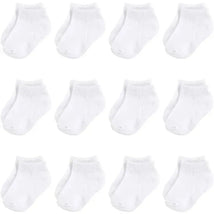 Baby Vision - Baby Girls' Cotton Rich Newborn and Terry Socks, White No-show, 12-24M, 12Pk Image 1