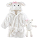 Baby Vision Baby Plush Bathrobe & Toy Set, Girl Lamb, One Size Image 1