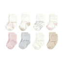 Baby Vision - Chenille Socks 8Pk, Pink Neutral Stripe - Small Image 1
