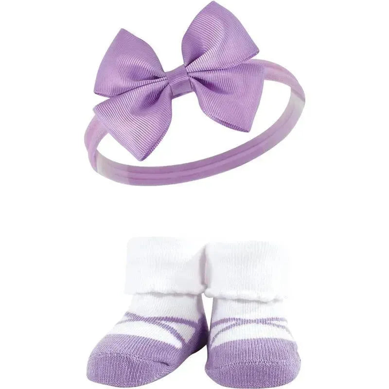 Baby Vision - Hudson Baby Girl's Headband and Socks Giftset, Mermaid Image 4