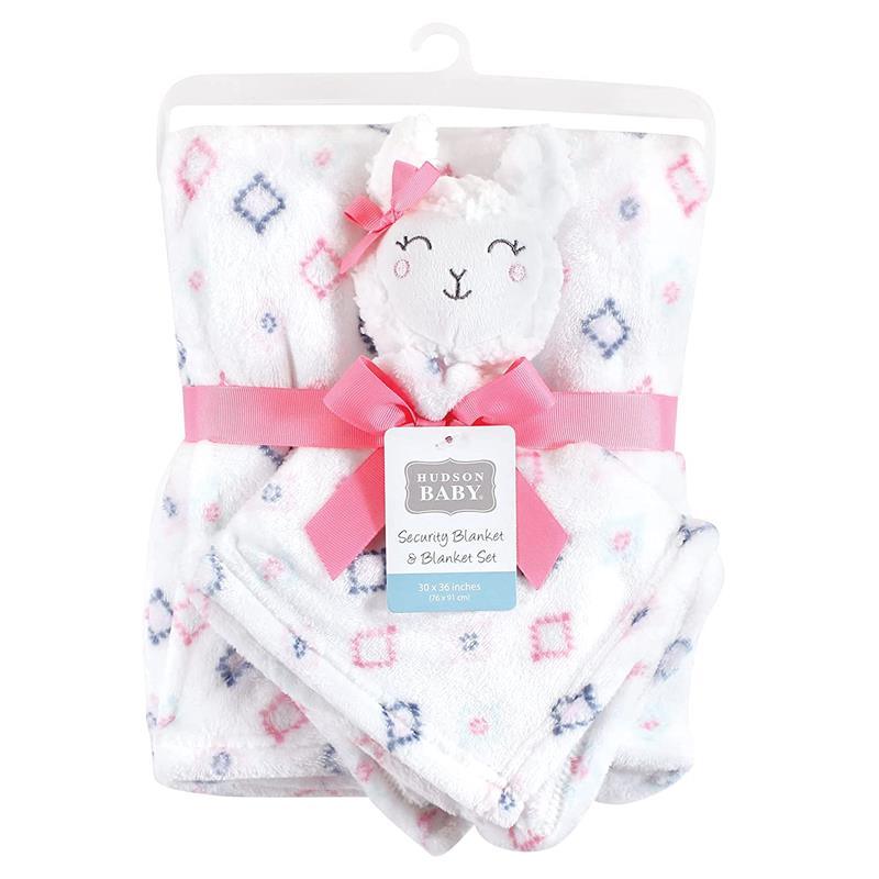 Baby Vision - Hudson Baby Plush Blanket with Security Blanket, Llama Face Image 7
