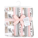 Baby Vision - Hudson Baby Unisex Baby Cotton Flannel Burp Cloths Bundle, Wild Forest Pink, One Size Image 2