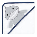Baby Vision - Hudson Baby Unisex Baby Cotton Rich Hooded Towels, Gray Shark, One Size Image 4