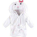 Baby Vision - Hudson Baby Unisex Baby Plush Animal Face Bathrobe, Bunny Image 1