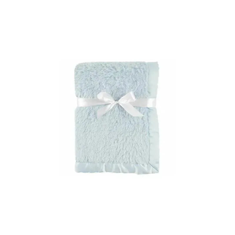 Baby Vision - Sherpa Blanket With Satin Binding, Powder Blue Image 1